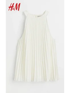 Топ без рукавов плиссе майка H&M 374093823 купить за 2 123 ₽ в интернет‑магазине Wildberries